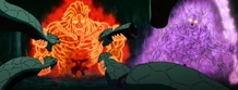 Itachi e Sasuke liberam o Susanoo