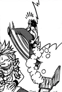 Gray fell on Natsu's prank