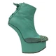 Lady-Gaga-Mint-leather-Heeless-Ankle-boots