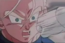Frieza about to hit trunks in the face