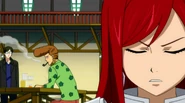 Erza scolding Wakaba