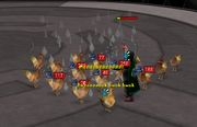 Evil chickens ice barrage