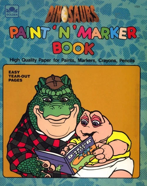 Dinosaurs paint n marker book