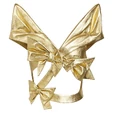 Jeremy Scott Spring 1999 Gold Sholdered Black dress