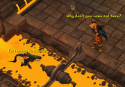 Taunting lava monster