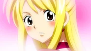 Lucy blushing