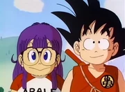 Arale y Goku