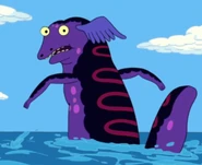 Fire Newt escaping in ocean