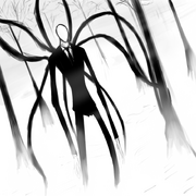 Slenderman white background