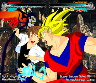 Goku VS Kira by Tyrranux