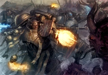 Marine caballero gris Vs demonio