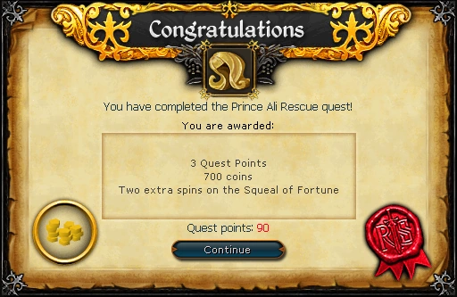 Congratulations! Quest Completed!