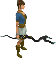 Runic staff equipped