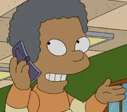 Lewis on a cellphone