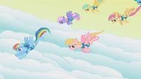 Rainbow Dash and the pegasi start over S1E11