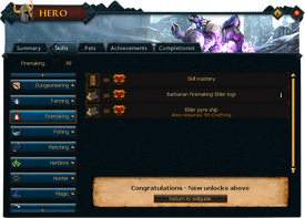 Firemaking milestone
