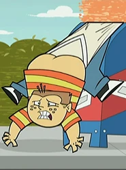 Striped shirt kid wedgie 1
