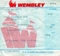 Duran Duran Concert Ticket Wembley Arena 23-12-1988 wikipedia