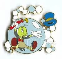 Jiminy Cricket in Bubble Pin