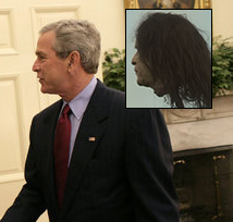 George W Bush severed-head comparison