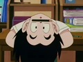 Gohan balancing a pencil