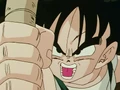Gohan grabs Mr.Shu's whip