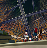 Team Erza inside the library