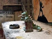 Smoking dino toy