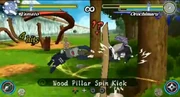 Wood Pillar Spin Kick