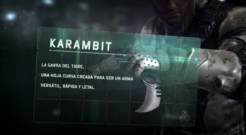 The karambit weapon. 