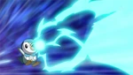 EP748 Piplup usando Rayo hielo