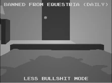 Banned From Equestria (Daily) version alpha 1.3 title screen