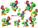 Mario on Yoshi