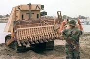 Armoured bulldozer front