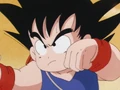 Goku preparing an attack