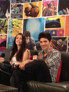 Katie McGrath and Colin Morgan at Comic Con 2012 an MTV Geek