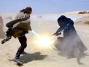 Darth Maul duela com Qui-Gon Jinn em Tatooine