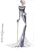 Atelier Versace Sketch for 54th Grammy Awards