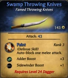 Swamp Throwing Knives