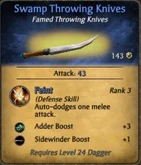 Swamp Throwing Knives