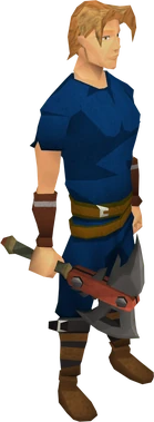 Dwarven army axe equipped