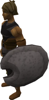 Defensive shield equipped