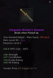 Gargoyle Master's Demise