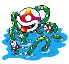 Naval Piranha Artwork - Super Mario World 2