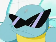 EP270 Squirtle colocándose las gafas de sol