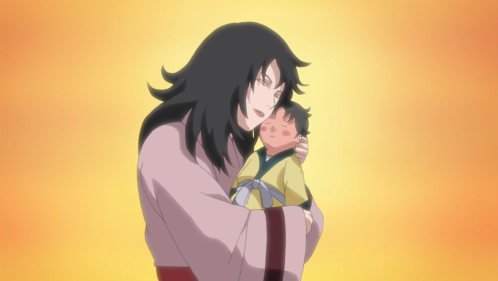 Kurenai and her baby. 