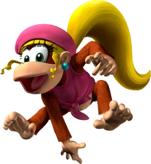 Dixie Kong Artwork - DK Jungle Cimber