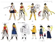 Makoto alternate costumes concept art from Super Street Fighter IV Official Complete Works