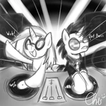 Vinyl and Neon DJing by CrispyChris