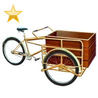 Huge item pedalcart gold 01